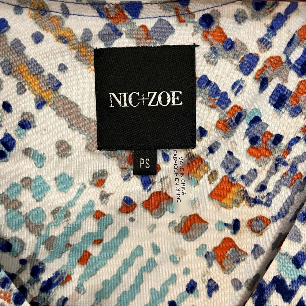NIC+ZOÈ Watercolor Jersey Surplus Wrap Midi Dress Size S - Picture 6 of 9
